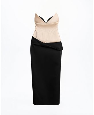  Draped Sweetheart Corset Dress