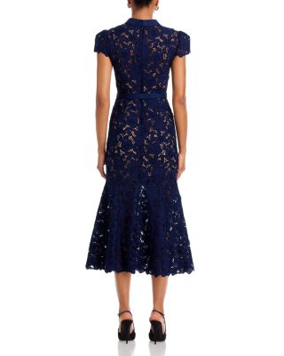 Guipure Lace Midi Dress