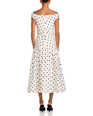 Polka Dot Cotton Midi Dress