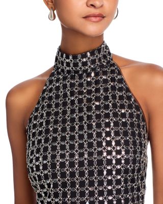 Bead Halter Neck Dress