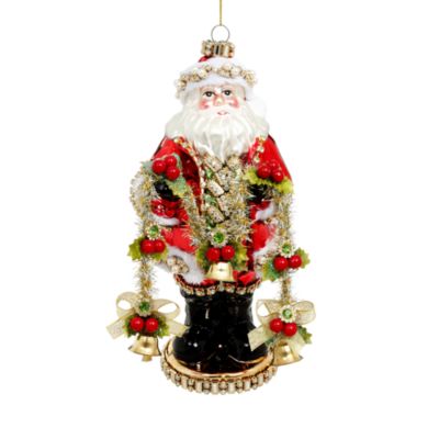Jeweled Santa Ornament