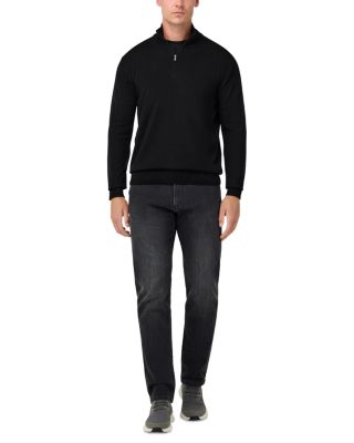 Extra Fine Merino Wool Half Zip Sweater 