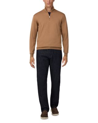 Extra Fine Merino Wool Half Zip Sweater 