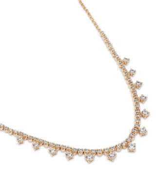 Graduated Diamond Necklace in 14K Yellow Gold, 1.85 tcw
