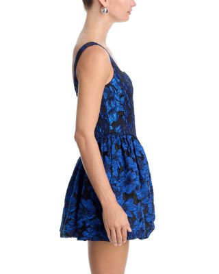 Floral Brocade Bubble Mini Dress - Exclusive