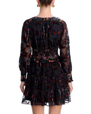 Velvet Burnout Mini Dress - Exclusive