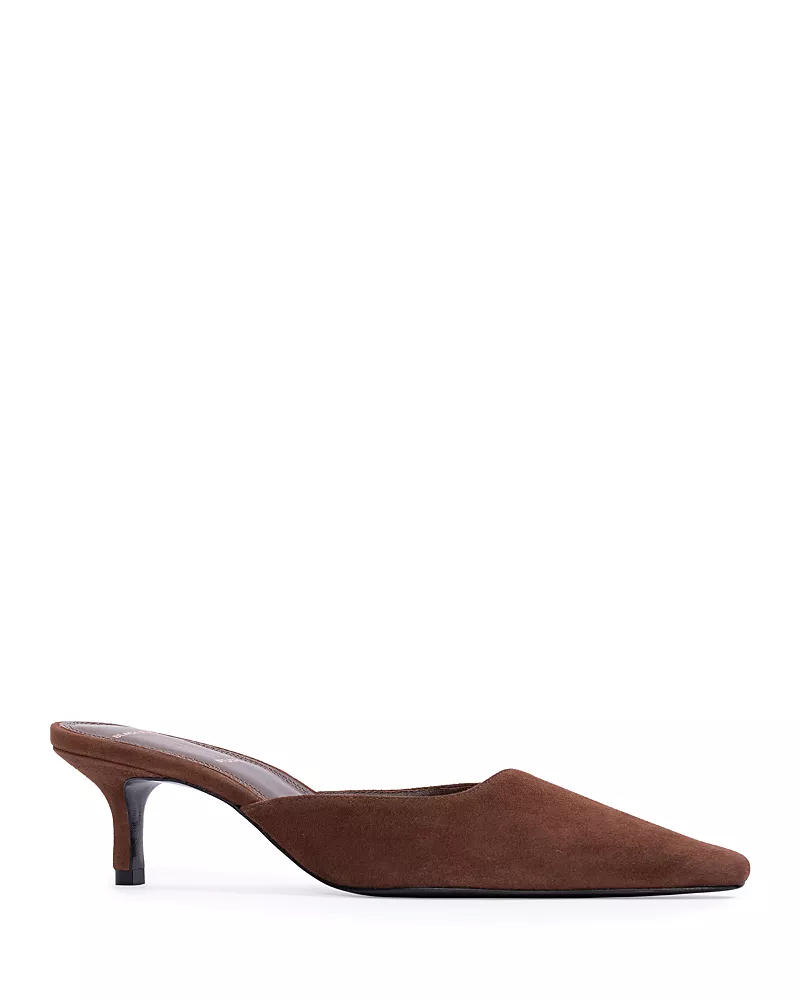 Black Suede Studio Women's Pointed Pumps