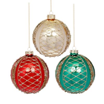 Net Ball Ornaments, Set of 6
