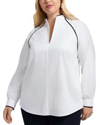 Daphne Long Sleeve Matte Sateen Popover Shirt