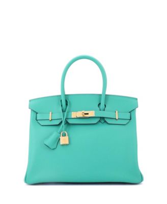  Birkin 30 Handbag Green Epsom with Gold Hardware