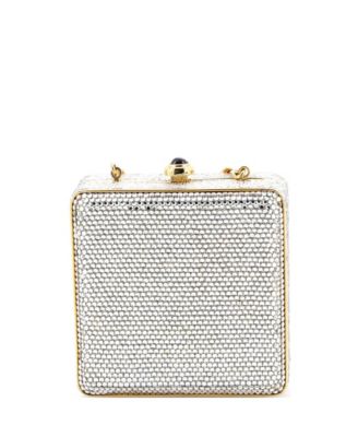  Small Chain Minaudiere Box Clutch Crystal