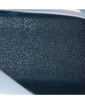  Kelly 28 Handbag Blue Epsom with Gold Hardware