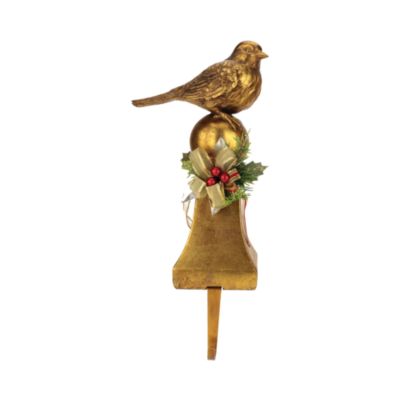 Christmas Trimmed Bird Stocking Holder