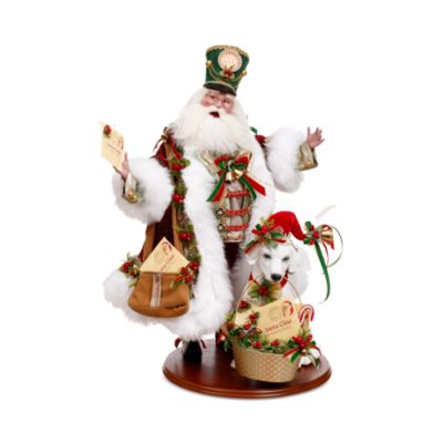 Santa&#39;s Mail Call Dog Figure