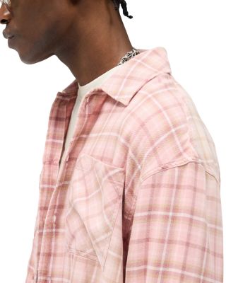 Long Sleeve Printed Button Front Shirt