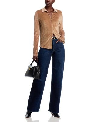 Velour Long Sleeve Shirt