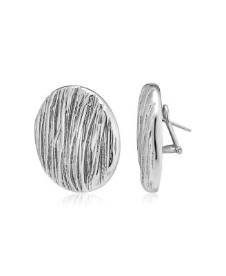  Sterling Silver Linen Button Earrings
