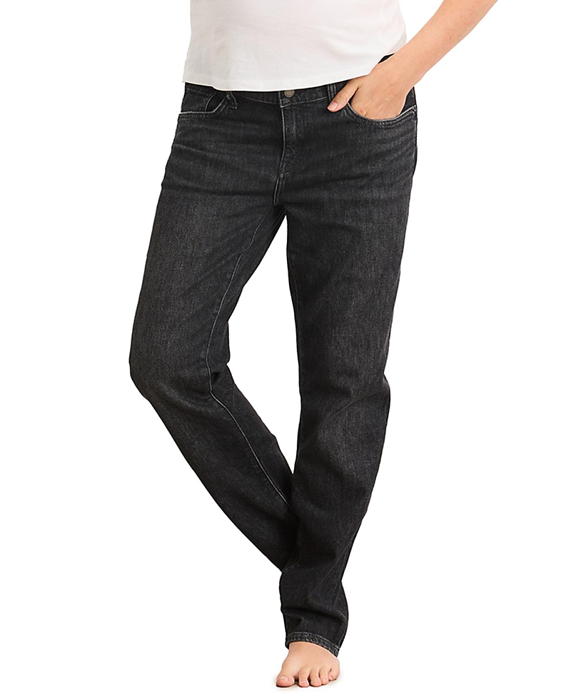 Hatch Collection The Boyfriend Maternity Jean In Black Wash