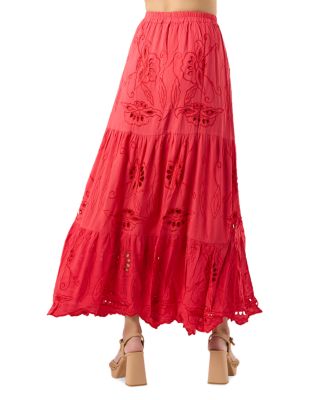 Heliconia Eyelet Maxi Skirt 