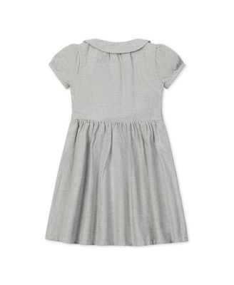  Girls&#39; Organic Double Breasted Flannel Dress with Collar - Little Kid, Big Kid