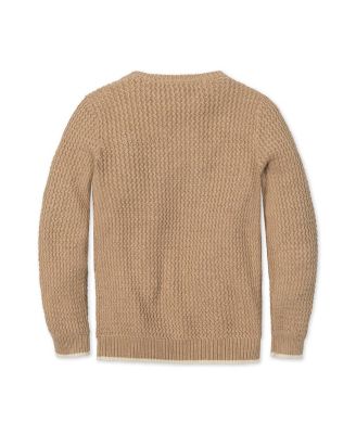 Boys' Organic Long Sleeve Crewneck Sweater with Buttons - Little Kid, Big Kid