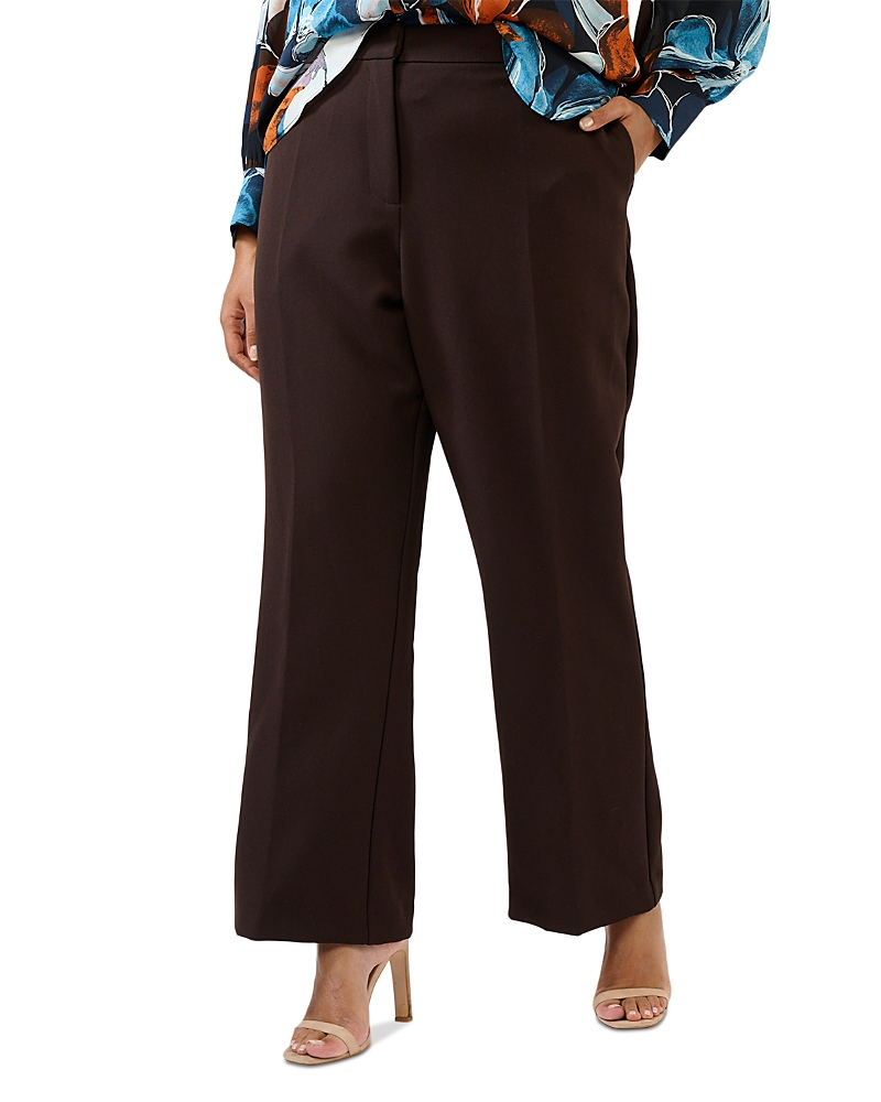 Estelle Plus Arabica Wide Leg Pants In Brown