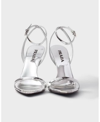 Women's Metallic Leather High-Heeled Sandals