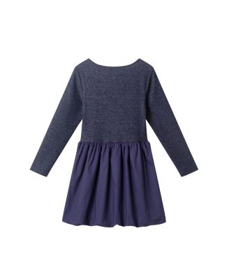 Girls' Rib Jersey Drop Waist Bubble Dress - Big Kid