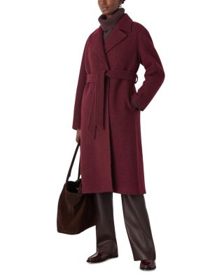Long Belted Wool Coat 