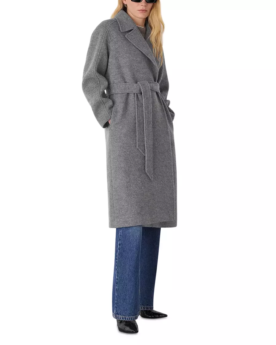 Whistles Long Belted Wool Coat