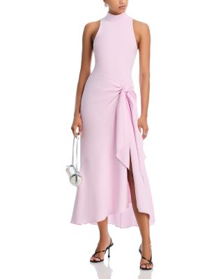 Crepe Rori Tie Waist Turtleneck Dress