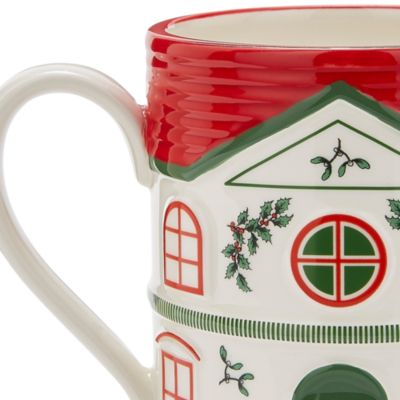 Christmas Tree Christmas Village Red Mug