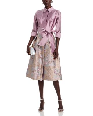 Taffeta Jacquard Shirtdress