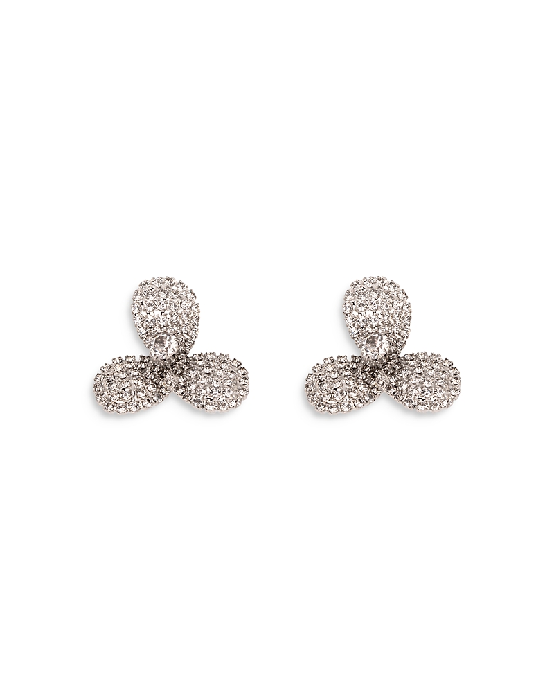 Jennifer Behr Amerie Crystal Flower Stud Earrings In Metallic