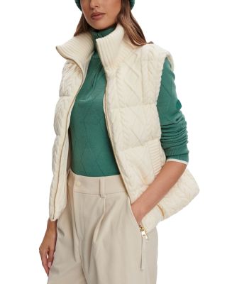 Irina Cable Knit Puffer Vest