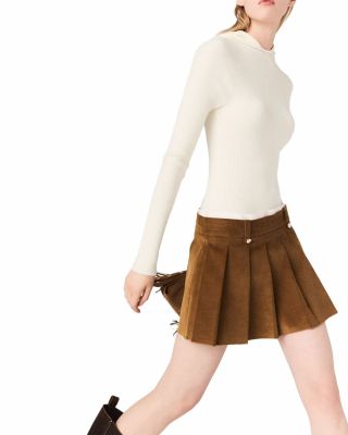 Jubelle Pleated Corduroy Miniskirt