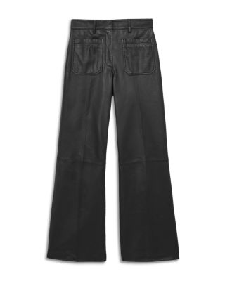 Priya Leather Flare Trousers