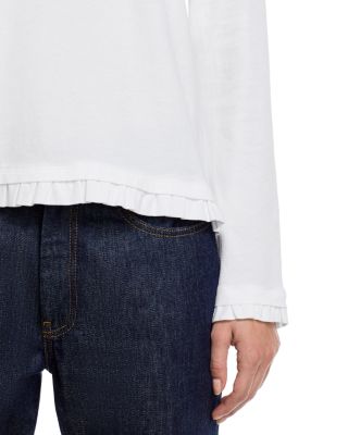 The Romeo Contrast Ruffle Long Sleeve Tee