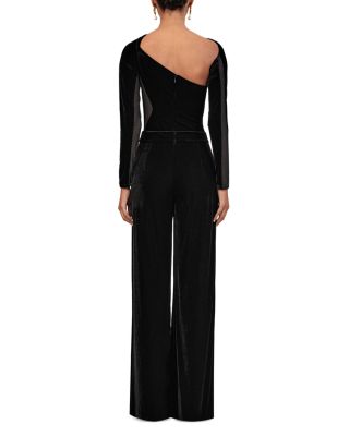 Karoli Long Sleeved Velvet Jumpsuit