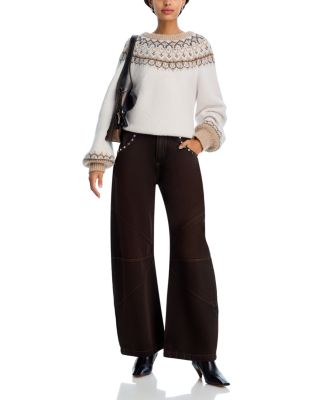 Misha Crewneck Fair Isle Sweater