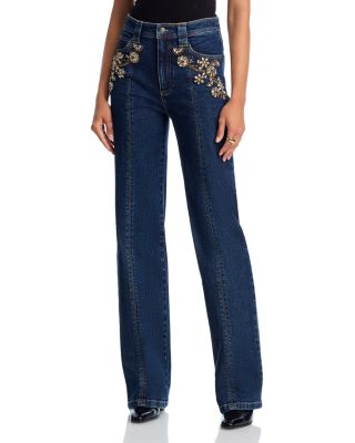Crystal Ivy Embellished Jeans in Fontaine Multi