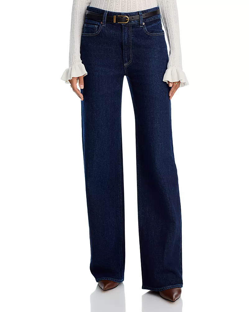 Paige Sasha High Rise Wide Leg Jeans in Dwell
