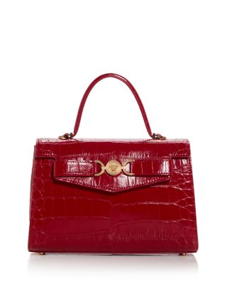 Versace - Medusa '95 Croc Embossed Leather Top Handle Bag