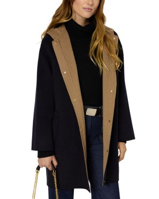 (フランス製) GERARD DAREL バージンウールとシルク混紡高級コート フランス製) GERARD DAREL バージンウールとシルク混紡高級コート