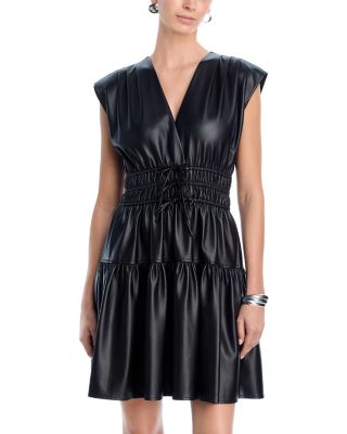 Tora Faux Leather Mini Dress