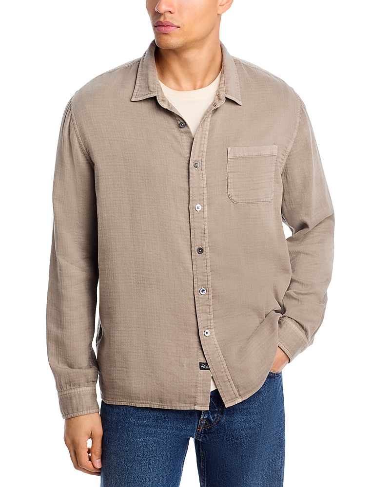 Rails Owens Button Front Shirt In Brown