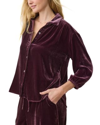 Oversized Velvet Shirt
