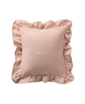  White Gauze Bebe Ruffle Accent Pillow Sham, Crib