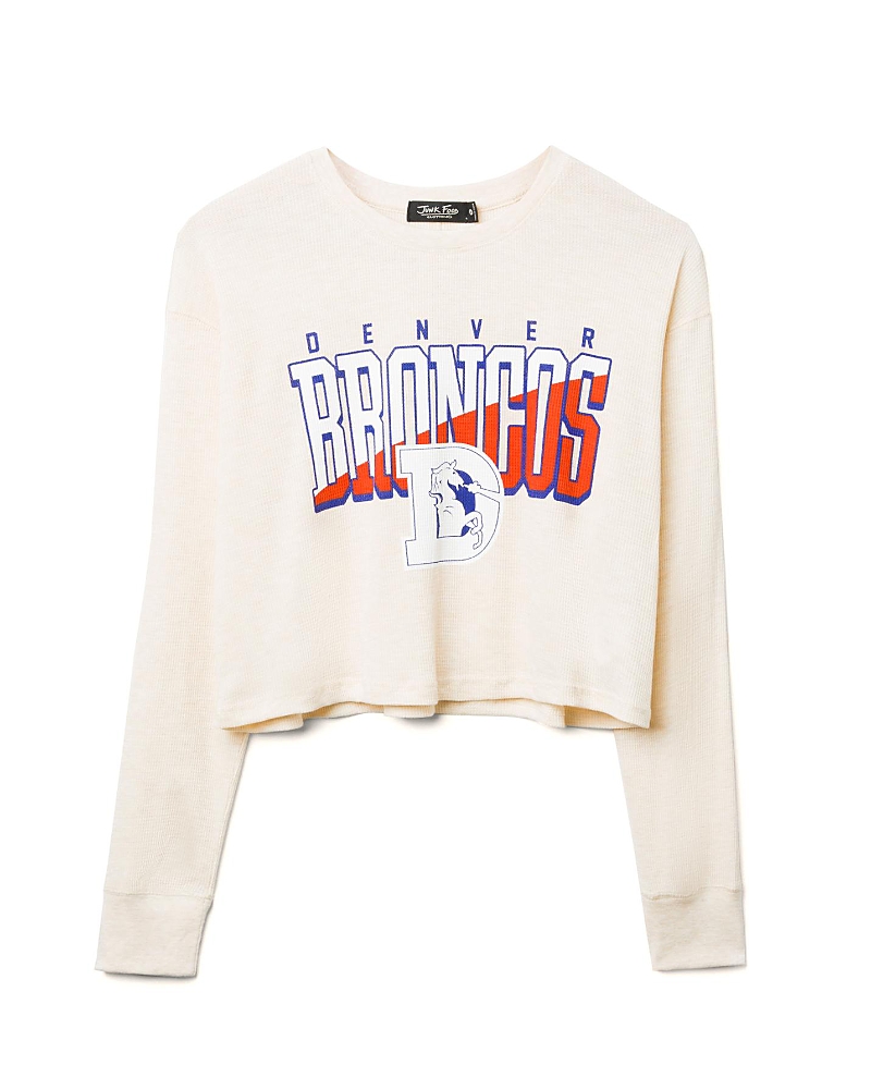 Junk Food Clothing Women's Nfl Denver Broncos Slant Crop Thermal
