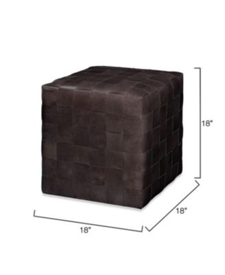  Woven Leather Ottoman